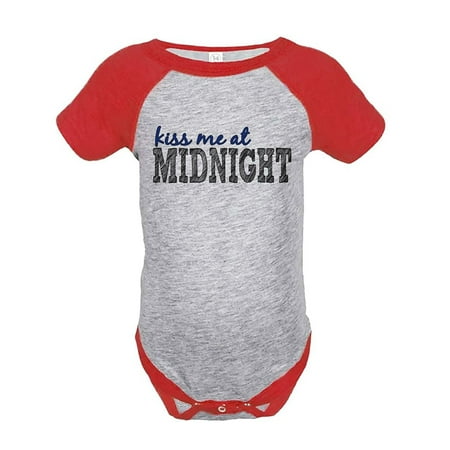 

Custom Party Shop Baby s Kiss Me At Midnight Happy New Year Onepiece - 12 Month Onepiece