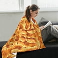 thumbnail image 7 of Throw Blanket for Teens Boys Girls and Adults Soft Warm Cozy Funny Food Midweight Flannel Blankets for Couch Sofa Bed Camping Travel Home Decor (Chicken Nuggets, inch) Chicken Nuggets, 7 of 7
