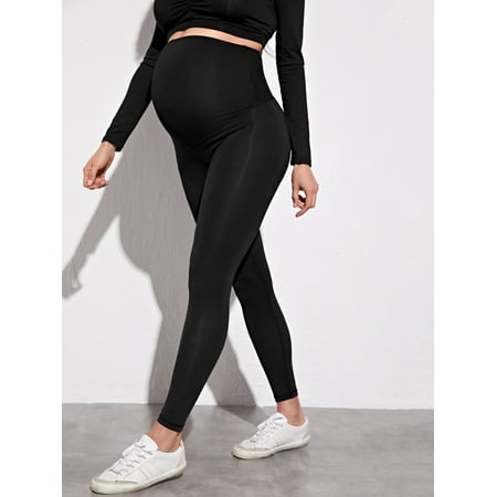 

Women s Soft Maternity Solid Wide Waistband Leggings Yoga Active Wear Workout Leggings Pregnancy XL