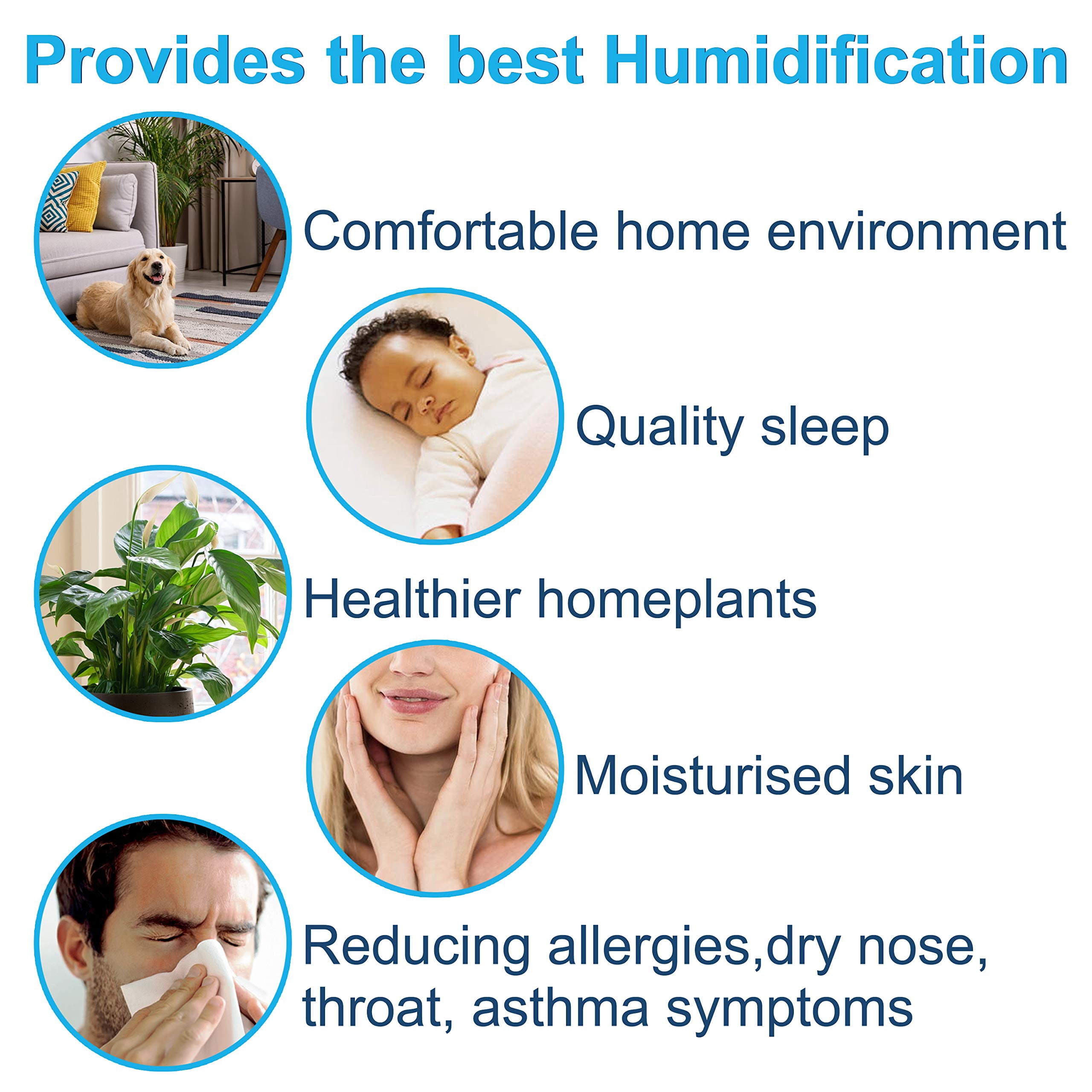 HQRP 4-Pack Humidifier Wick Filter for Hunter 31941 94124 Replacement fits Hunter 33201, 33202, 33204 Humidifiers