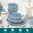 thumbnail image 6 of Malacasa 16 Pcs Dinnerware Sets for 4, Plates and Bowls Set, Stoneware Tableware Dishwasher Microwave Safe, Blue, 6 of 7