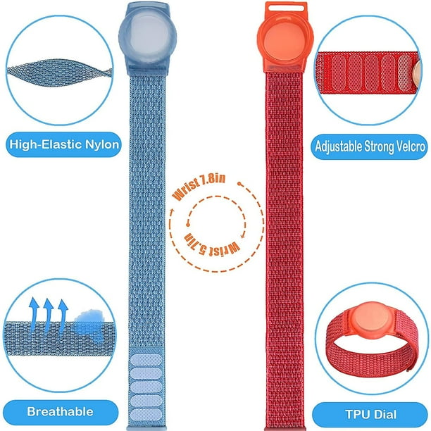 Pulsera Airtag Para Niños 2 Unidades – Ajustable Y Antirrayas, Ideal Para Localizar A Los Peques