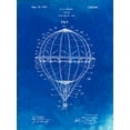 thumbnail image 2 of Borders, Cole 25x32 Gold Ornate Wood Framed with Double Matting Museum Art Print Titled - PP36-Faded Blueprint Hot Air Balloon 1923 Patent Poster, 2 of 4