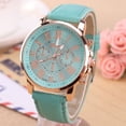 thumbnail image 3 of Relojes de mujer Geneva Fake Triple Eyelid Strap Relojes de mujer con escala romana elegantes, 3 of 4