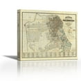 thumbnail image 1 of Official Guide Map of City and County of San Francisco, 1873 - Contemporary Fine Art Giclee on Canvas Gallery Wrap - wall décor - Art painting - 36 x 32 Inch - Ready to Hang, 1 of 2