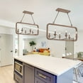 thumbnail image 3 of Wooden Pendant Light Farmhouse Lighting for Dining Room Kitchen Island Bedroom 6 Lights Adjustable Height, 3 of 7