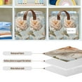 thumbnail image 4 of Yayeee Foldable Storage Basket for Shelves with Handles Waterproof Cloth Bins, Whimsical Rose, 4 of 7