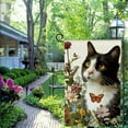 thumbnail image 4 of Heduofu Spring Cat Garden Flag Floral Tuxedo Cat Garden Flags for Outside Summer Flower Outdoor Flag Small Farmhouse Welcome Yard Flag White, 4 of 6