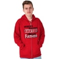 thumbnail image 3 of Funny Worlds Greatest Father Farter Zip Hoodie Sweatshirt Men Brisco Brands M, 3 of 5
