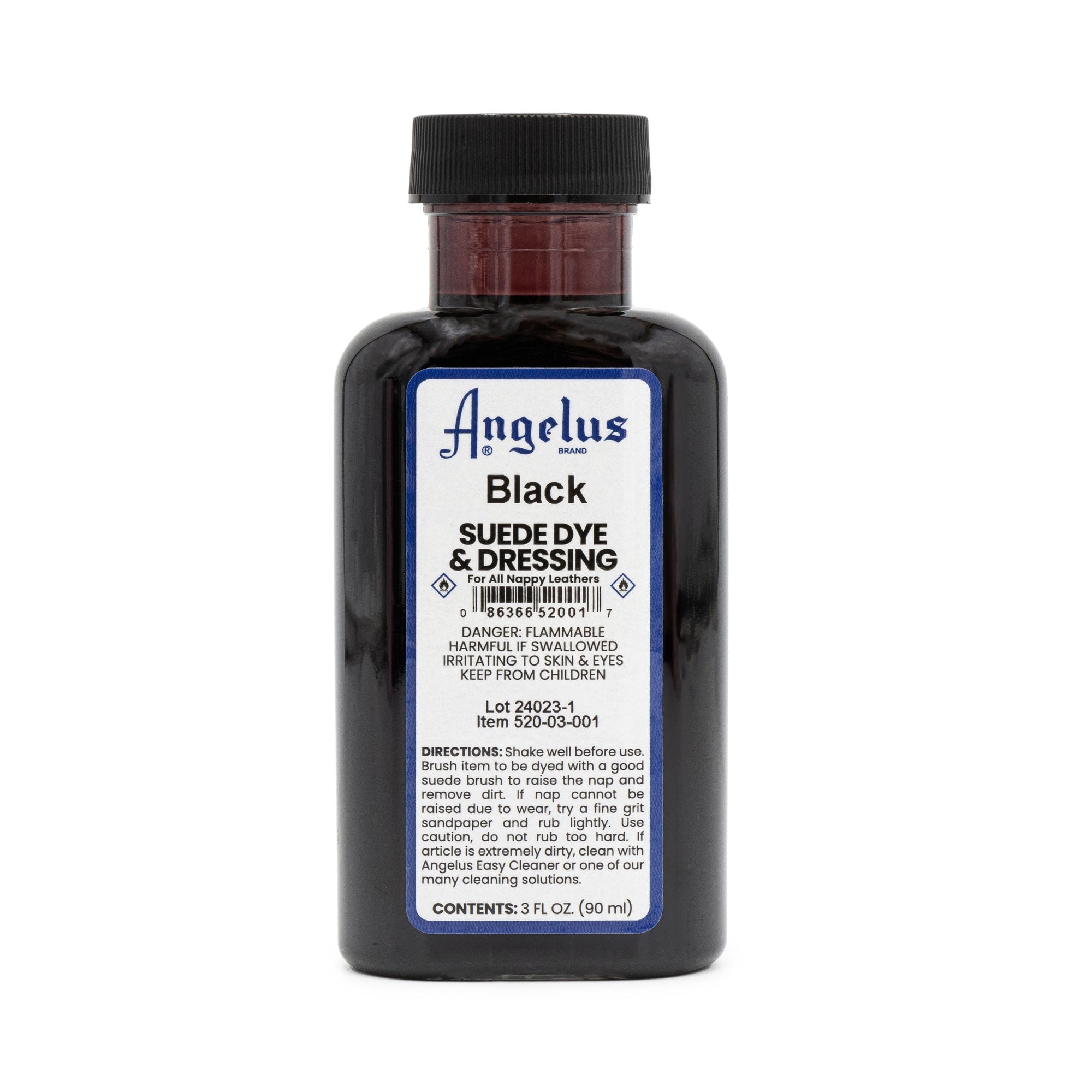 Angelus® Permanent Leather Dye Paint, Jet Black for Shoes