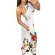 thumbnail image 1 of Gibobby pantalones deportivos Mono largo de estilo playero suelto con estampado hueco lateral y tirantes informales para mujer(Blanco， XL), 1 of 5