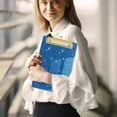 thumbnail image 2 of TZYUDK A4 Clipboard with Storage Glitter Acrylic Office Writing Board Portable Lightweight Foldable for Meeting Records Students Professionals Blue Plastic, 2 of 6