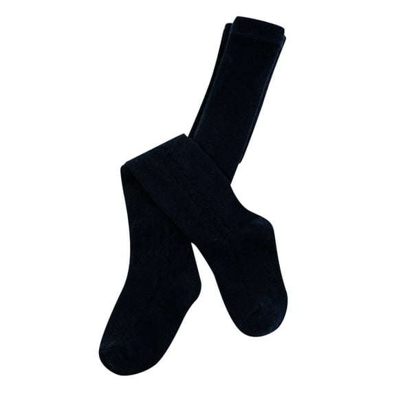 XQYLOS Girls Cable Knit Tights Ballet Dance Stretchy 𝖴niform Stockings Footed Warm Cute Leggings Pantyhose for Kids Winter Wear