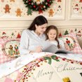 thumbnail image 4 of Erosebridal Christmas Nutcracker King Size Comforter Sets 3pcs,Happy Xmas Comforters King Size,Light Pink,Reversible,1 Comforter and 2 Pillowcases, 4 of 6