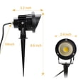 thumbnail image 4 of CNSUNWAY LED Landscape Lights, AC 120V 10W Waterproof Spot Lighting for Garden Yard with 5ft US Plug Cord,3000K Warm White(6 Pack), 4 of 5