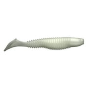 Tackle HD 10-Pack Swimmer Fishing Bait, 3.5" Soft Plastic Paddle Tail Swimbait, Freshwater, Ice, or Saltwater Fishing Lures, Bass, Crappie, Walleye, or Trout Lures, White