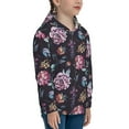 thumbnail image 5 of Pofeuu Roses Flowers Print Teenage Zipper Hoodie Sweatshirts Hooded Casual Jackets With Pocket For Boys Girls-, 5 of 6