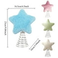 thumbnail image 5 of Shoreew Plush Star Tree Topper Furry Star Christmas Treetop Ornaments for Winter Rustic Holiday Xmas Party Decoration, 5 of 7