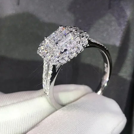 

SHZHHFKJCX Elegant Zircon Decor Ring for a Touch of Glamour and Sophistication - Perfect Accessories for Formal Occasions and Special Events - Beautifully Crafted with Stunning Zircon sto