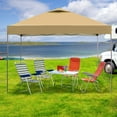 thumbnail image 5 of Outdoor Basic 10'x10' Pop up Canopy Tent with Adjustable Height, Outdoor Canopy with 4 Sandbags,for Events, Parties, Gatherings, Camping,Brown, 5 of 9