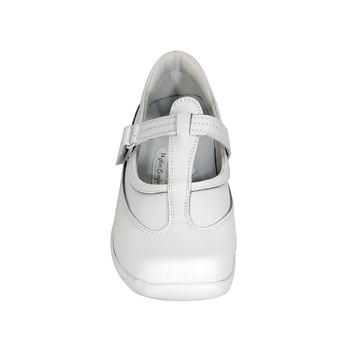 24 HOUR COMFORT Pam Wide Width Comfort Shoe For Work and Casual Attire WHITE 9.5