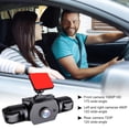 thumbnail image 4 of Hidden Microphone Recorder, Spy Recorder for Car, Three Lens, Vehicle Dash Camera, 32G Memory Card, 2 in Rotating Mount, Charcoal Gray Body, 1 Pc, 4 of 8