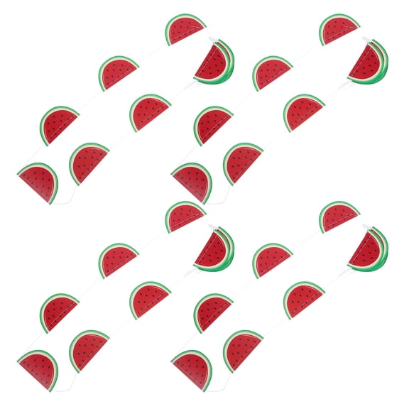 TABLZONE 4-Pack Watermelon Hanging Decorations, Fruit Garland Party Decor for Indoor Outdoor Celebrations and Event Accessories
