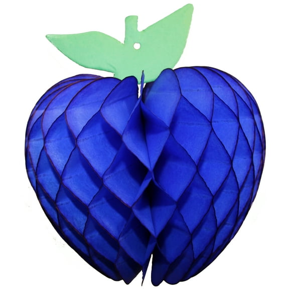 3-pack Devra Party 7 Inch Honeycomb Tissue Paper Apple Decoration, Dark Blue