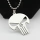 thumbnail image 3 of Collar colgante de cadena larga de material acero inoxidable con cabeza de punk rock para hombre, 3 of 7