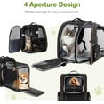 thumbnail image 5 of Large Cat Backpack Carrier Expandable Pet Carrier Backpack for Small Dogs Medium Cats Fit Up to 18 Lbs, Dog Backpack Carrier, Foldable Puppy Backpack Carrier for Travel, Hiking,Grey, 5 of 8
