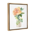 thumbnail image 4 of Stupell Industries Rose Sprig in Planter Botanical & Floral Painting Brown Floater Framed Canvas Art Print Wall Art, 25 x 31, 4 of 10