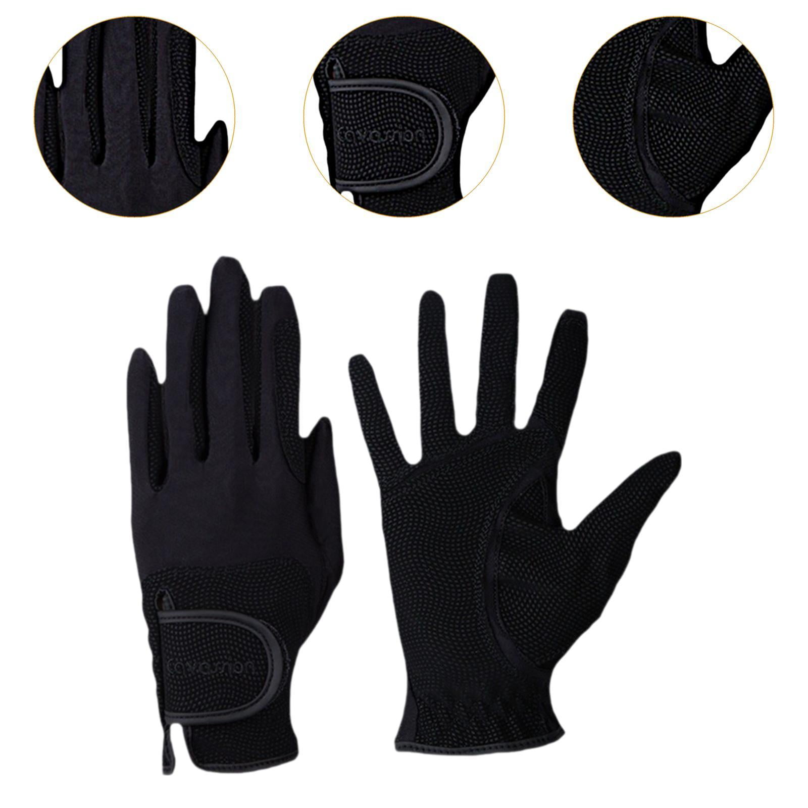 Wswqop Horse Riding Gloves Equestrian Gloves Men Women Adults Elastic Nonslip Horseback L