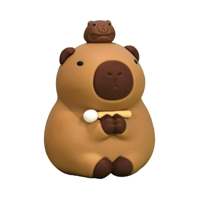 Estatua de capibara, decoración para salpicadero de coche, manualidades, adorno de escritorio, figura de animal Estilo A