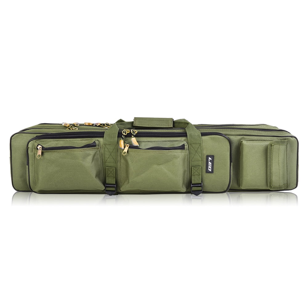 Outdoor 3 Layer Fishing Bag Backpack 80cm 100cm Rod Reel Carrier Pole Tackle Carry Case Travel