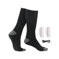 thumbnail image 2 of Calcetines calefactores eléctricos 3 modos lavables para mujeres hombres calcetines térmicos largos calentados Negro, 2 of 8