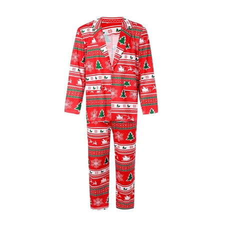 

Tregren Family Matching Christmas Pajamas Women Cotton Jammies Men Clothes Sleepwear Long Sleeve Pjs