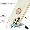 thumbnail image 4 of for Samsung Galaxy S22 Ultra Case with Ring Holder Kickstand [with Magnetic] Soft TPU Shockproof Electroplated Protective Slim Phone Case for Galaxy S22 Ultra White Astronaut, 4 of 12