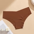 thumbnail image 2 of Womens Cotton Seamless Panties - No Show & No VPL Cheeky Underwear, Breathable 100% Cotton for Everyday Comfort, Color Coffee,Size L, 2 of 8