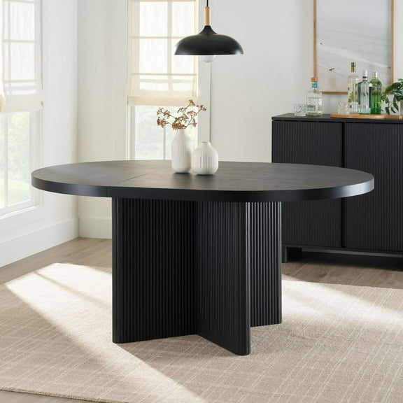 Better Homes & Gardens Lillian Fluted Round Expandable Dining Table