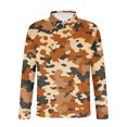 thumbnail image 4 of Blusa y camisa de manga larga con cuello vuelto para hombre, jersey de solapa con cremallera y manga larga, blusa informal estampada para San Valentín, poliéster para hombre, 4 of 5