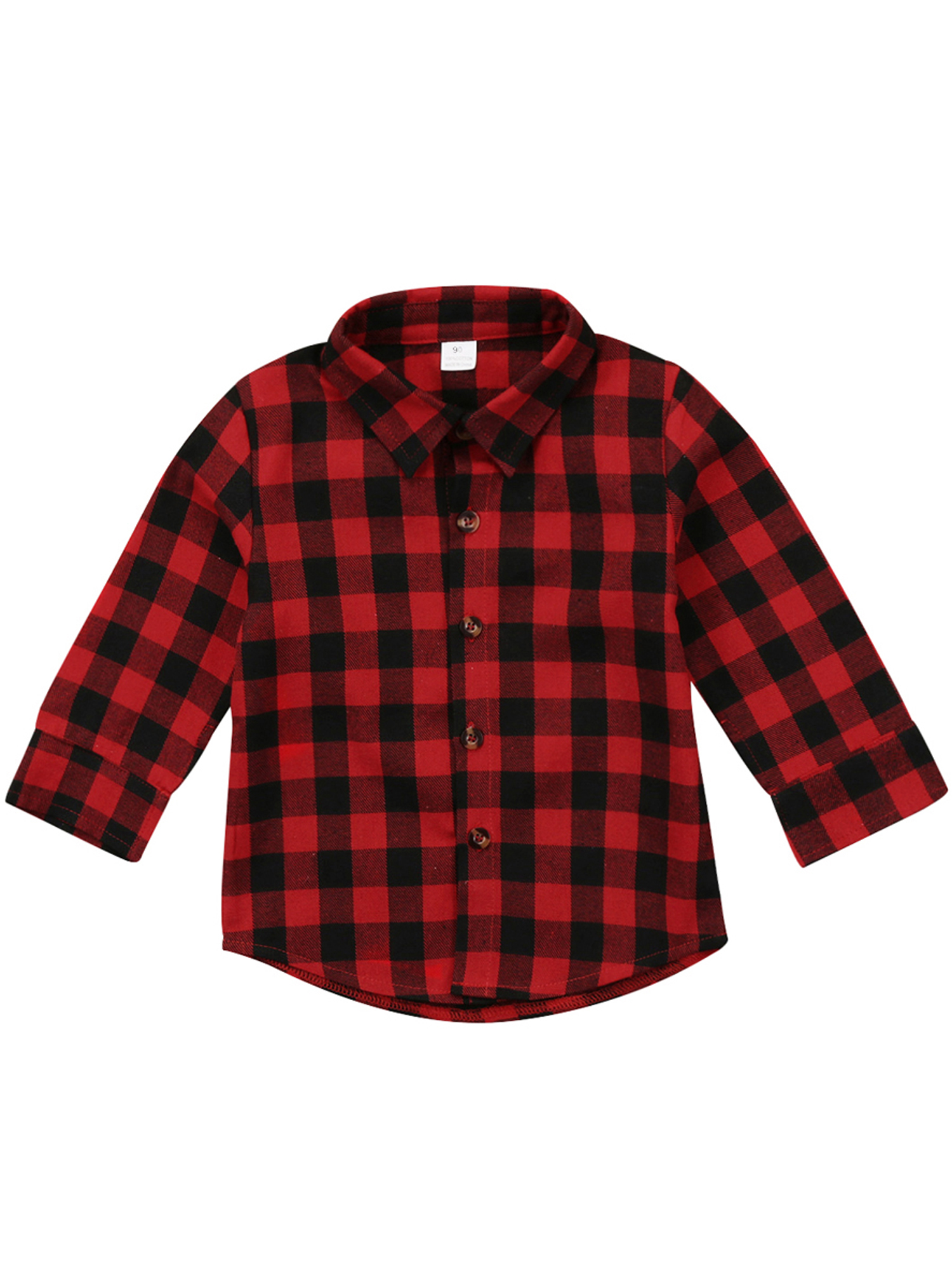 Red and black plaid shirt for baby boy sales
