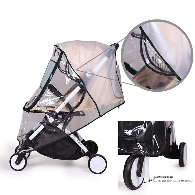 Funda de lluvia transparente para cochecito de bebé, universal, impermeable, para cochecito de bebé