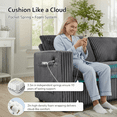thumbnail image 6 of TiramisuBest 3 in 1 Sleeper Sofa Bed, 65" Convertible Pull Out Couch with Small Table, Corduroy Loveseat Sofa for Living Room Apartment Bedroom (Charcoal Gray), 6 of 9