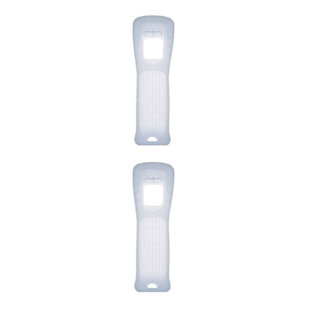 Matsuzay Controlador a prueba de polvo cubierta a prueba de impactos reutilizable Gamepad Protector de silicona mango carcasa reemplazo para Wii Blanco 2Conjunto