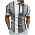 thumbnail image 1 of BOBOGOJP Polos pour Hommes Décontractés à Manches Courtes Polo T-Shirt Coupe Classique Chemises (Gris,G), 1 of 5