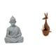 thumbnail image 1 of Estatua De Buda Mono, Estatuilla De Sun Wukong, Escultura De Animal Coleccionable En Miniatura, Decoración De Madera Para Hotel, Patio, Dormitorio, Estantería, 1 of 8