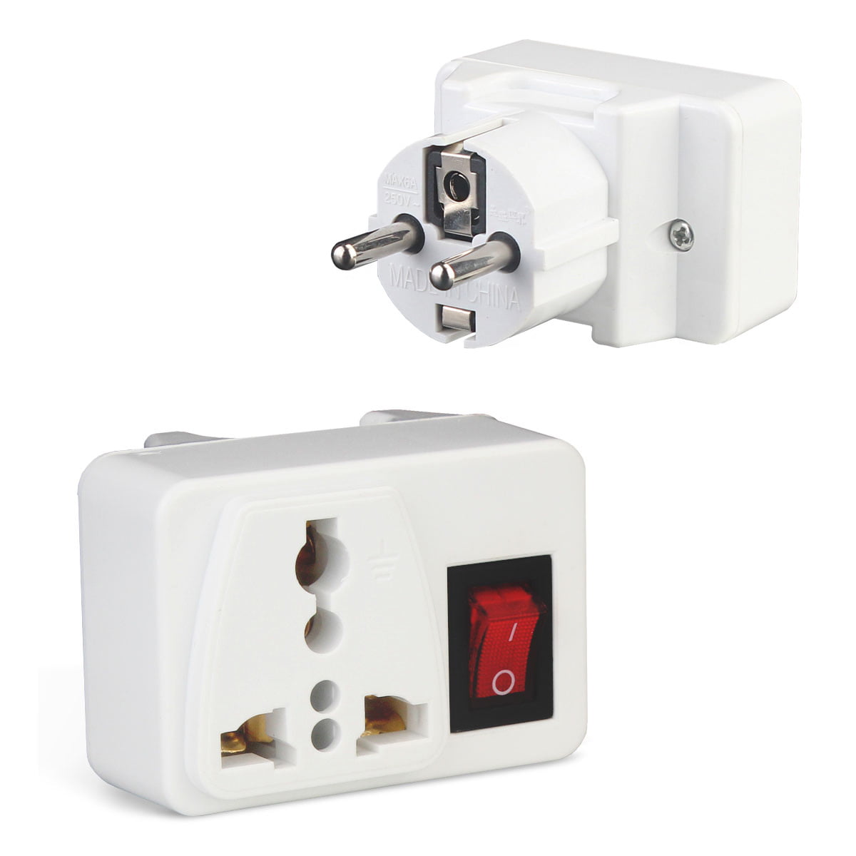 International Travel EU Plug Electric Plug Power Source Charger Socket Adapter 