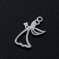 thumbnail image 2 of Tarnish Resistant 201 Stainless Steel Hollow Pendants Pray Angel Stainless Steel Color 18x10x1mm Hole: 1.5mm, 2 of 2