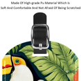 thumbnail image 4 of Square 2Pack PU Leather Toucan Cruise Luggage Tag with Privacy Cover and Name ID Tag for Travel Handbags Backpacks Luggage Tags, 4 of 6