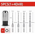 thumbnail image 3 of Rotary Hammer Adapter with Impact Drill Bits Set, 4 Sizes Rotary Hammer Adapter, Electric Drill Wrench to Electric Hammer Convert, Electrical Extension Tool Kit for Hammer Adapted Tools (1+4Drill), 3 of 8
